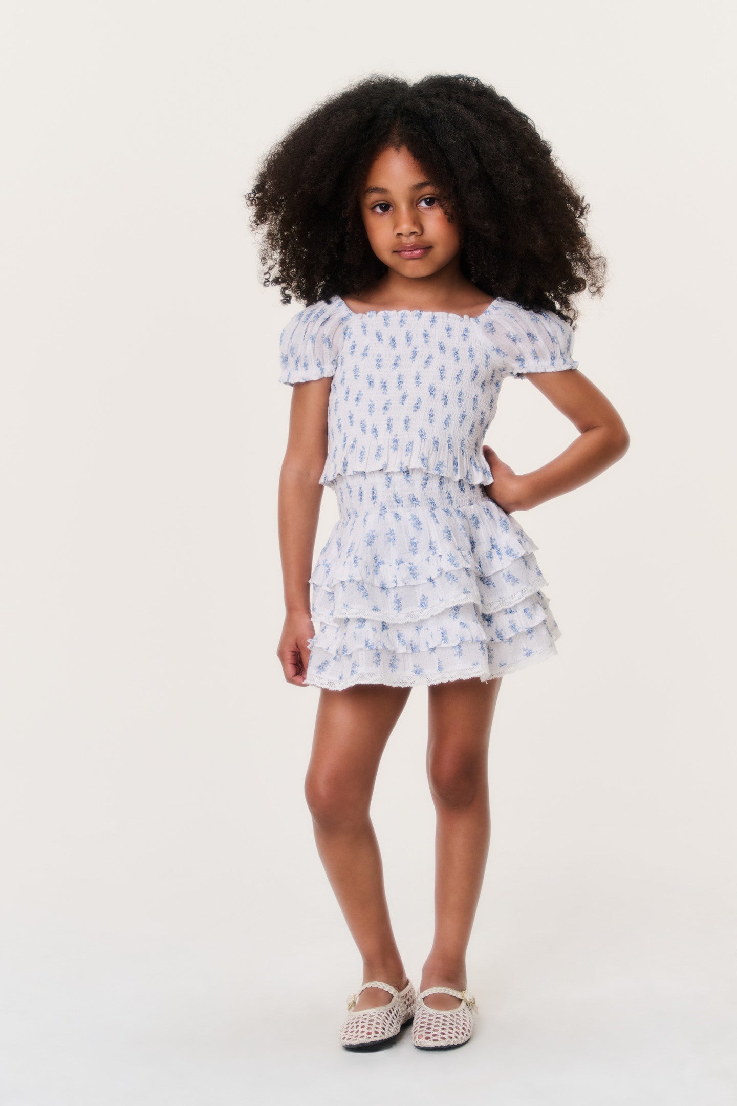 Little Girls Indigo Cloud Billie Skirt