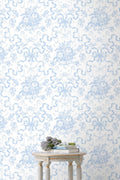 Fairytale Toile Blissful Blue Wallpaper