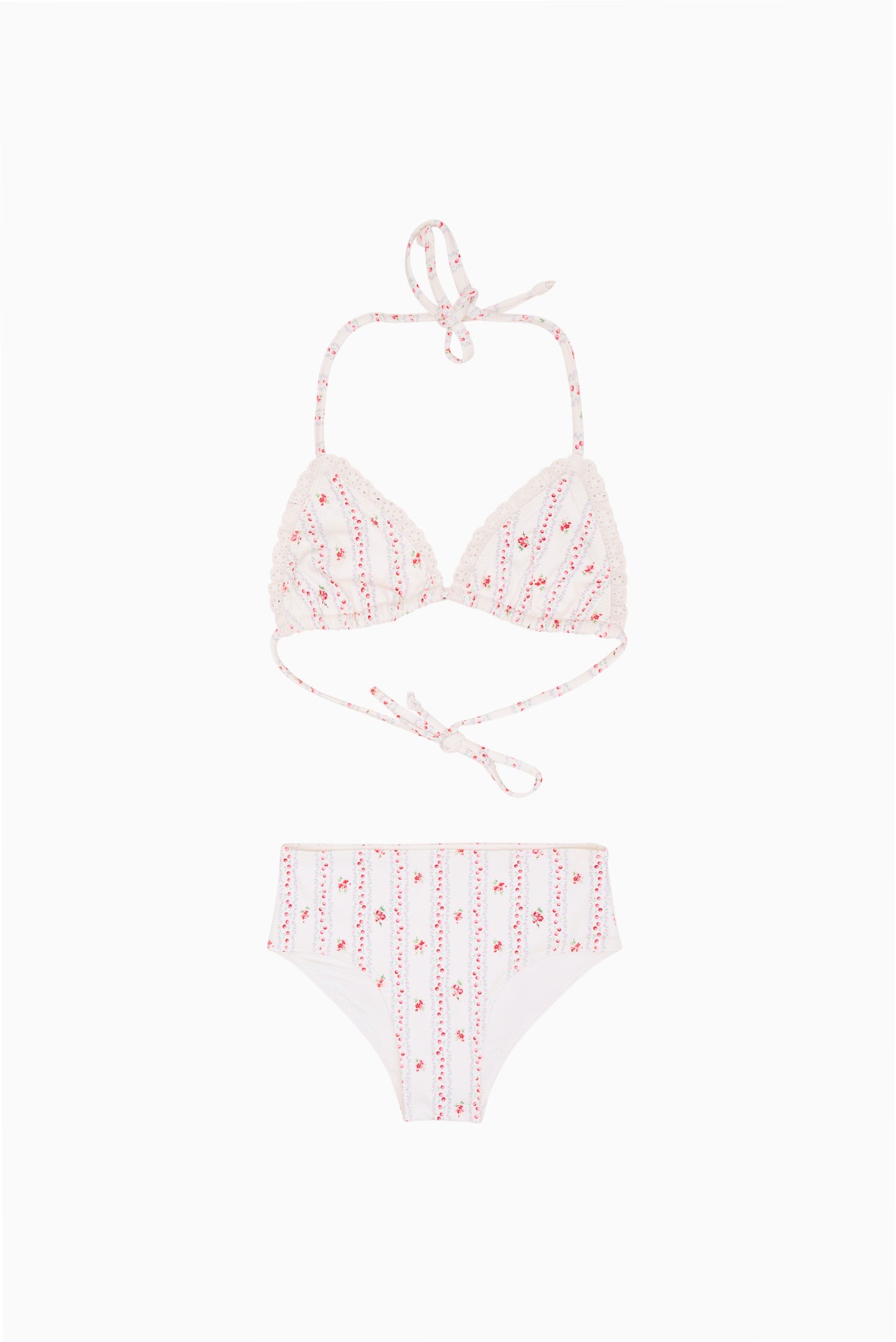 Little Girls Cherry Stripe Finnie Bikini