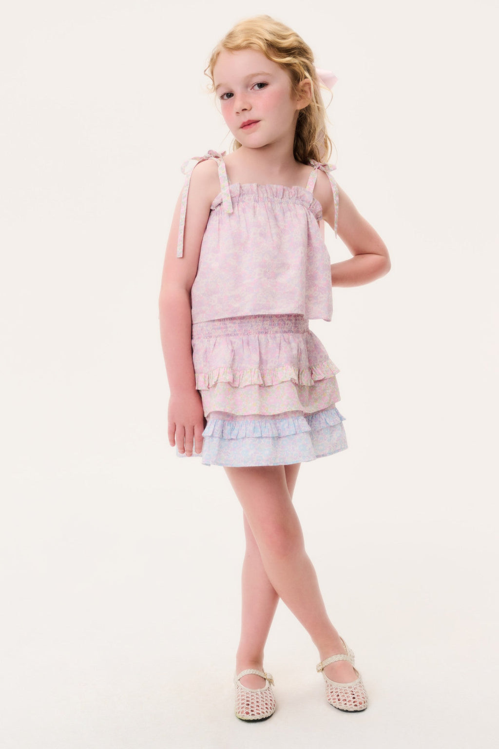 Made With Liberty Fabrics Little Girls Fiorella Top