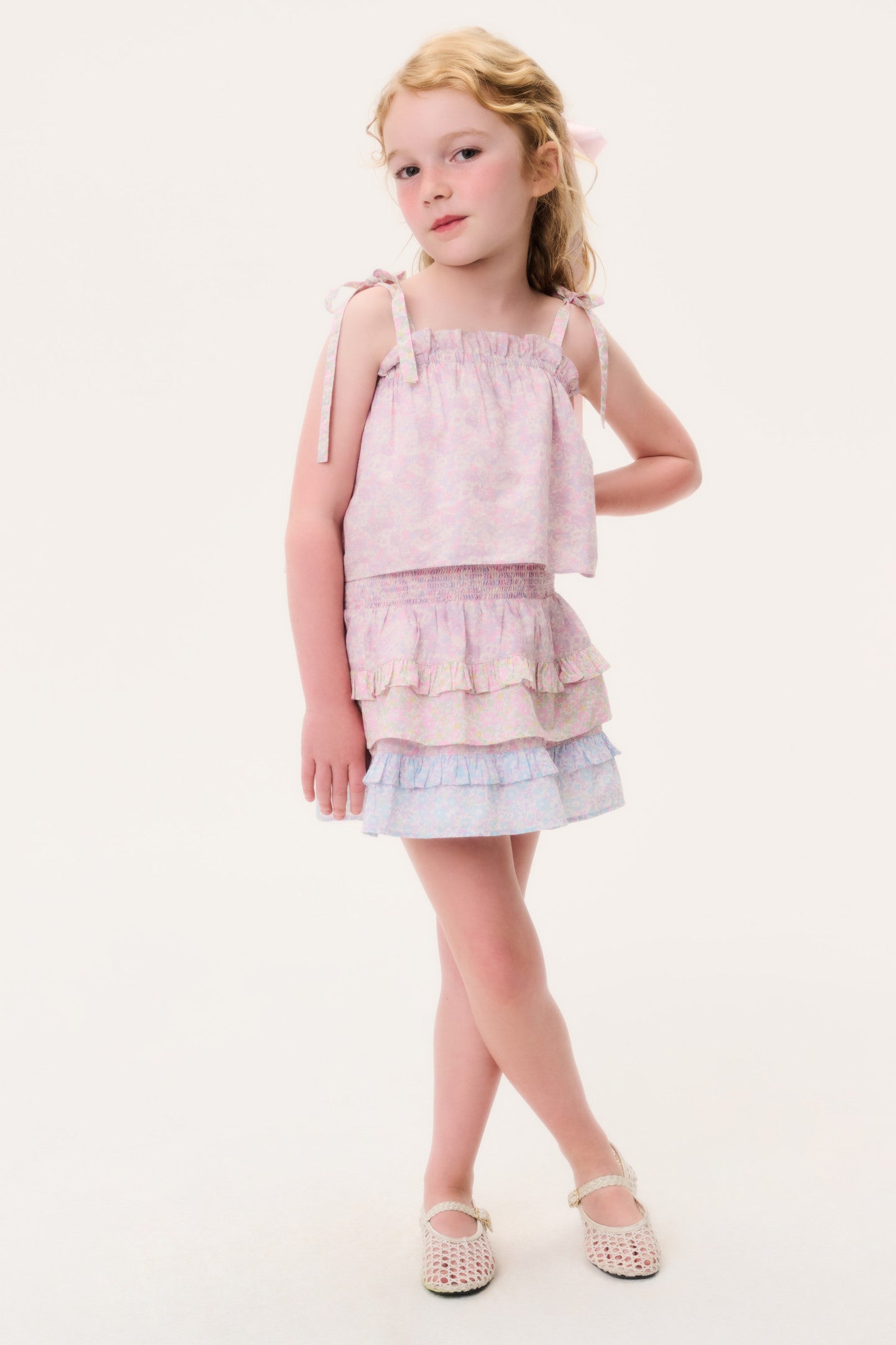 Made With Liberty Fabrics Little Girls Fiorella Top