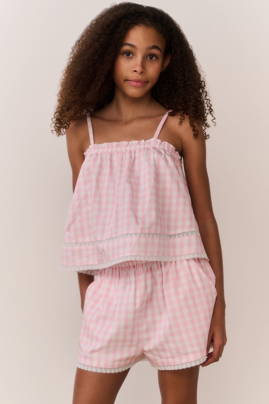 Tween Fiorella Gingham Top