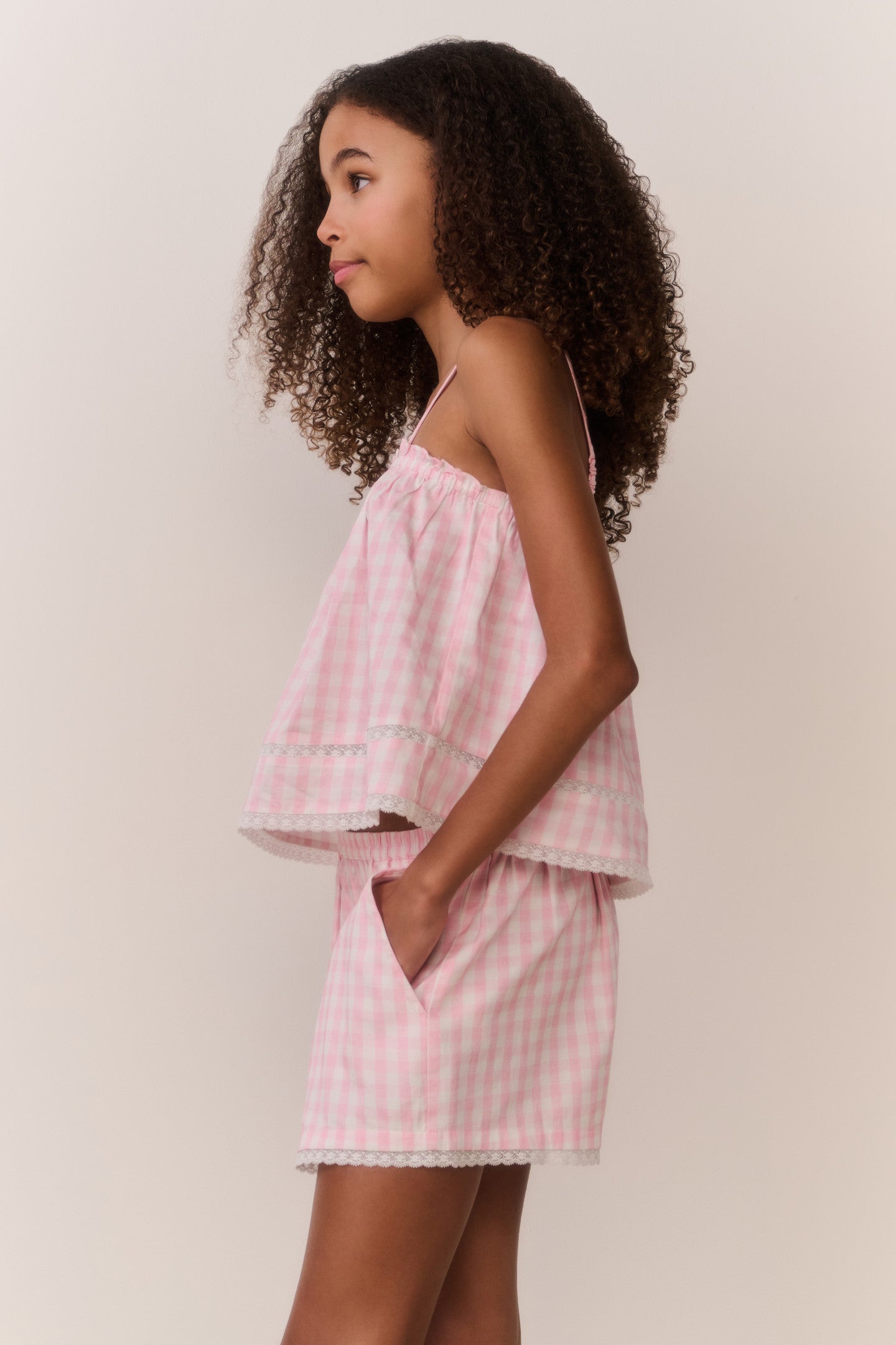 Tween Fiorella Gingham Top