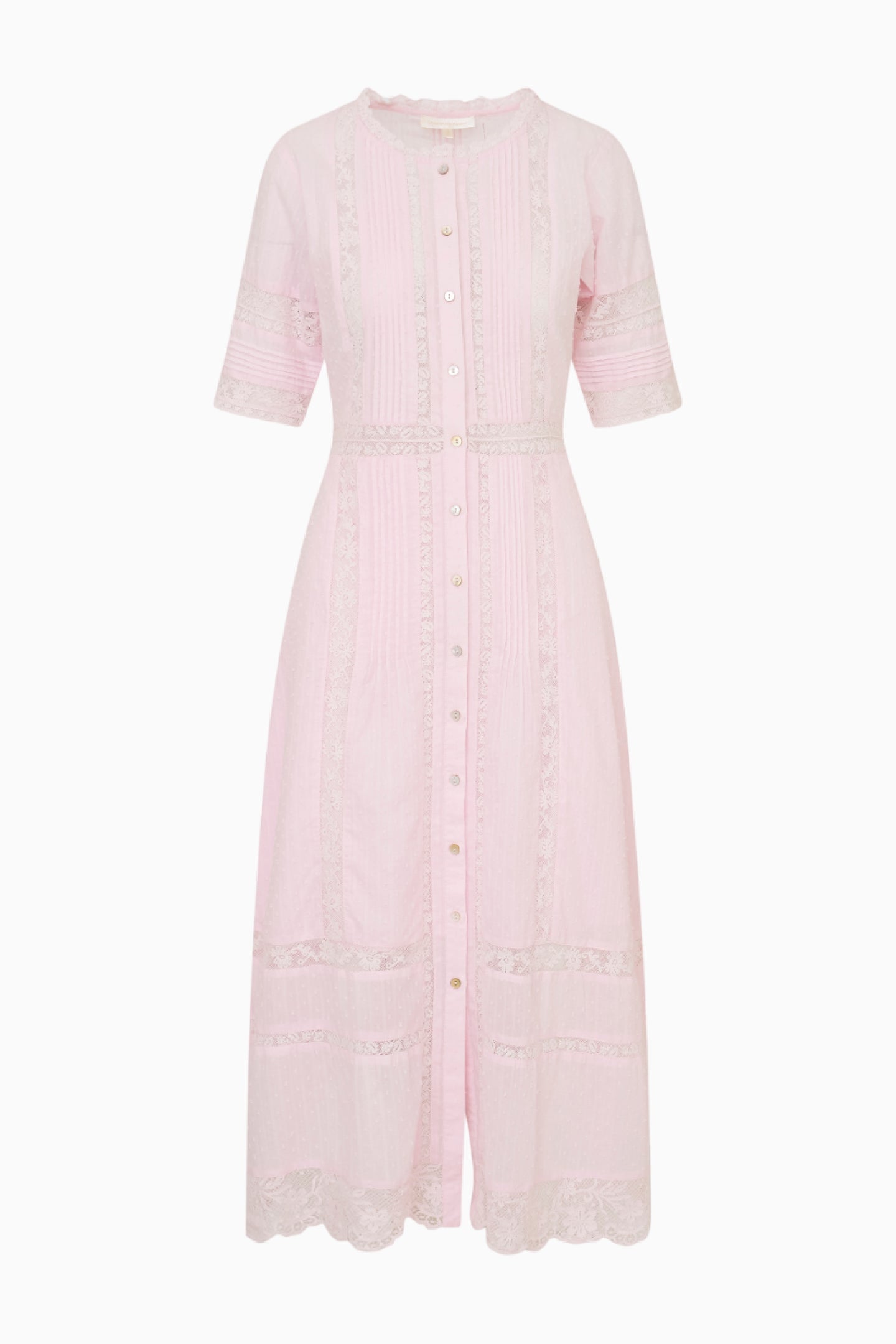 Francilla Cotton Midi Dress - BALLERINA PINK