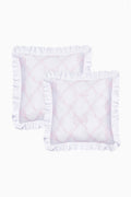 Garden Bow Ruffle Euro Pillow Sham Set Of 2 - ROSEWATER