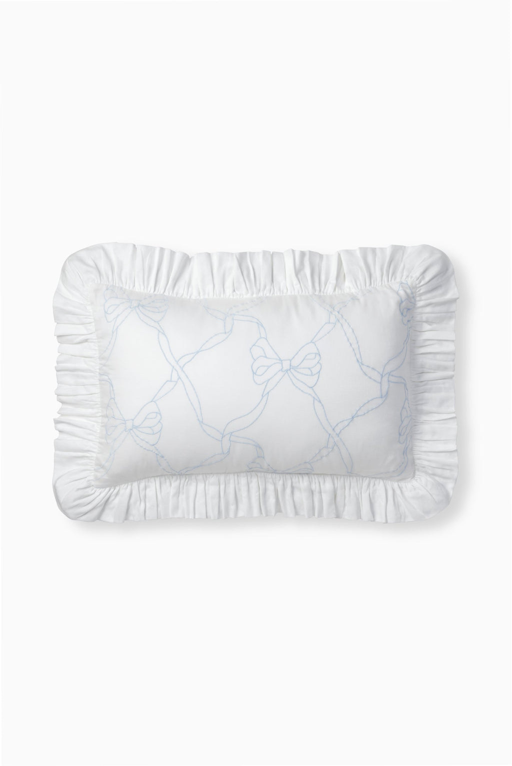 Garden Bow Ruffle Throw Pillow