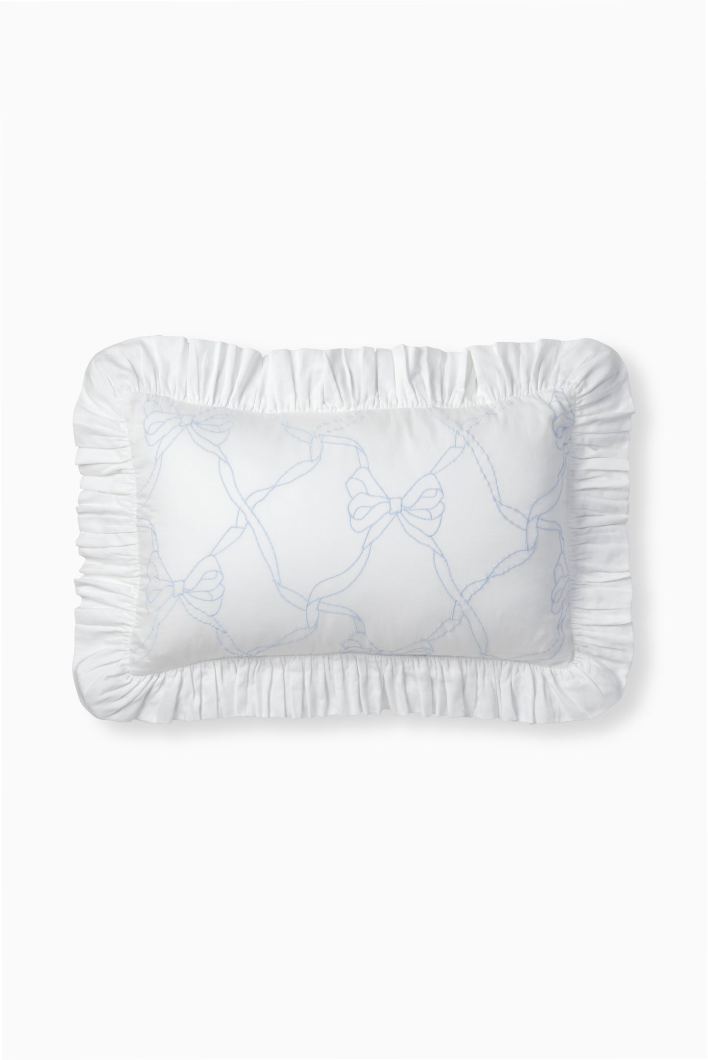 Garden Bow Ruffle Throw Pillow