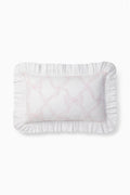 Garden Bow Ruffle Throw Pillow - ROSEWATER