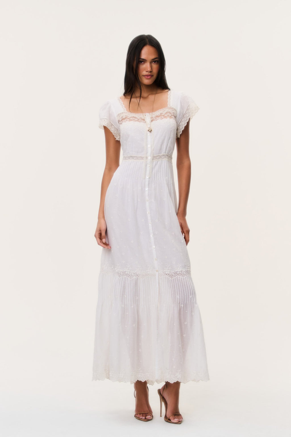 Georgine Cotton Lace Maxi Dress