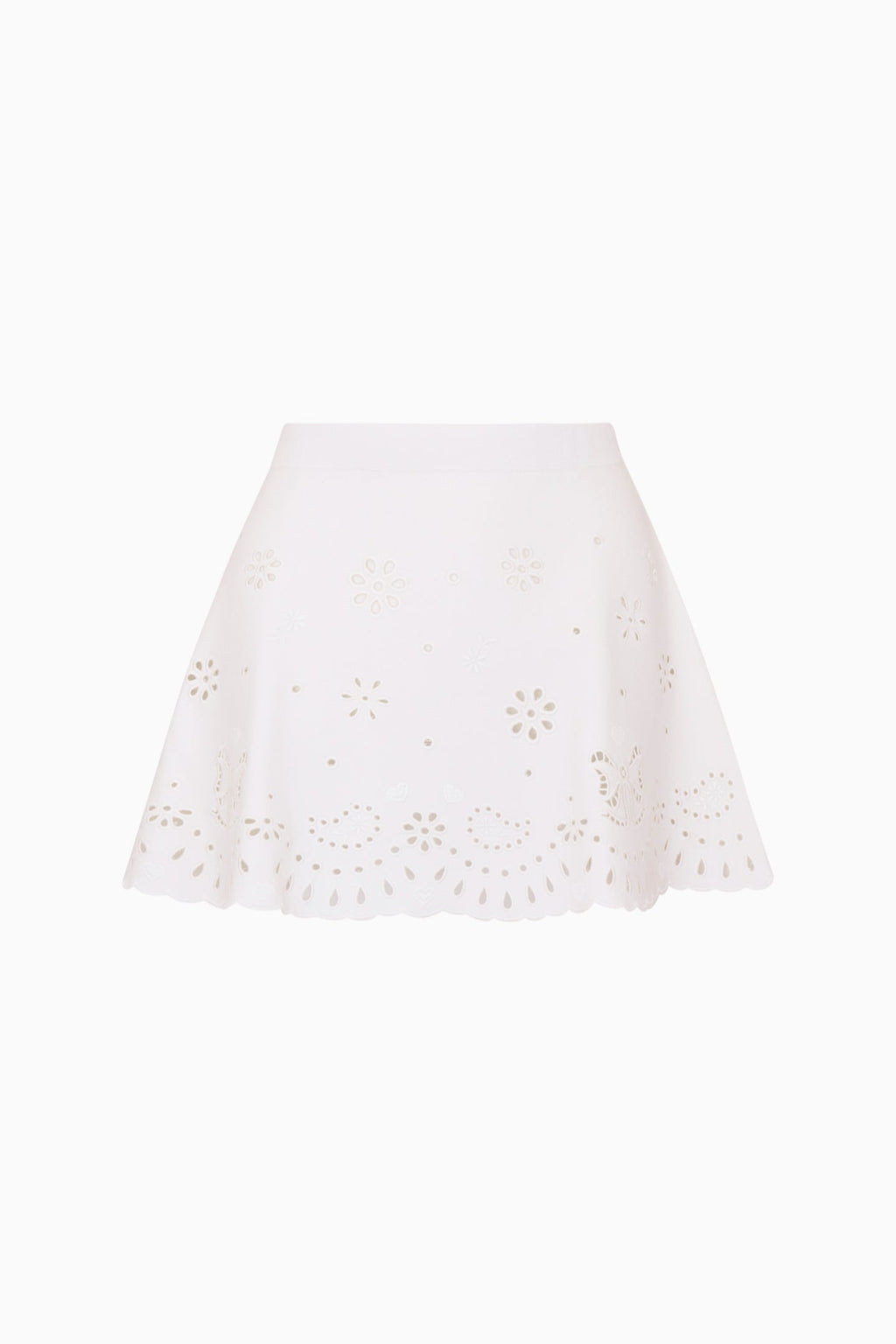 Glindy Knit Bandana Eyelet Mini Skirt