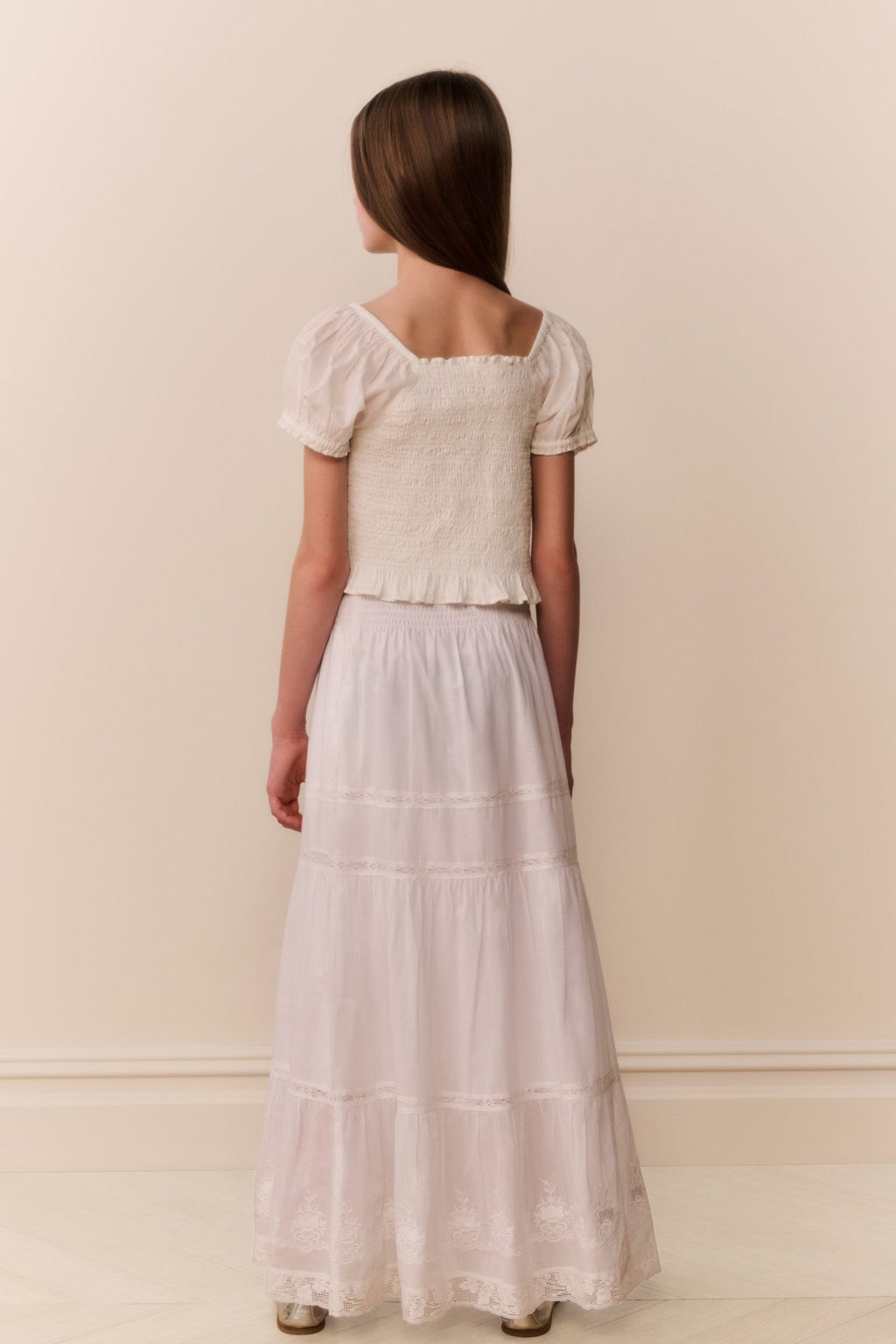 Tween Cotton Tiered Sampaio Maxi Skirt
