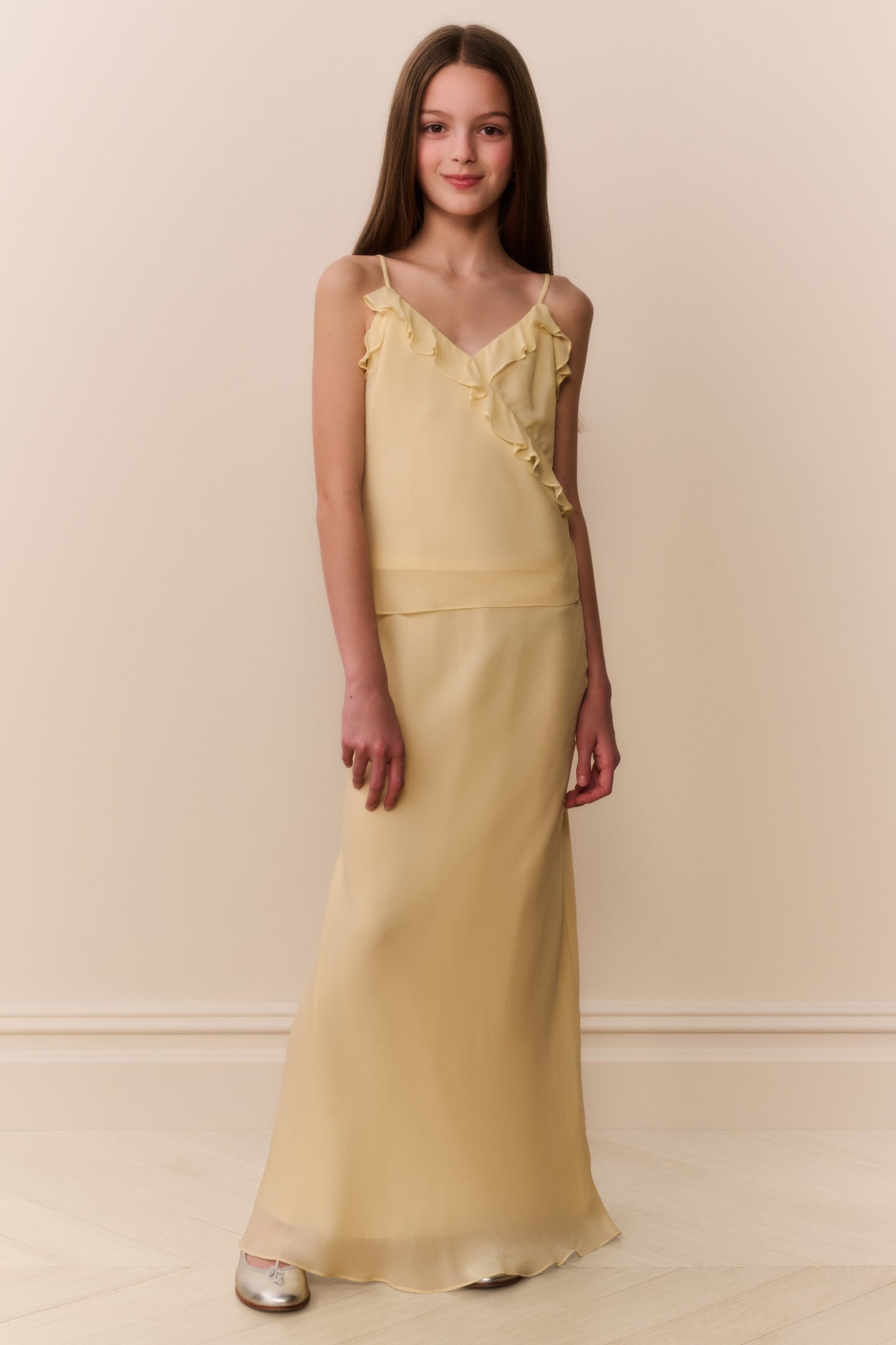 Tween Kalea Chiffon Ruffle Top