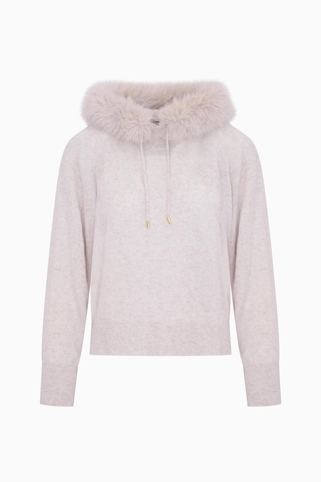 LoveShackFancy x MAX&MOI Wool-Cashmere Faux Fur Hoodie