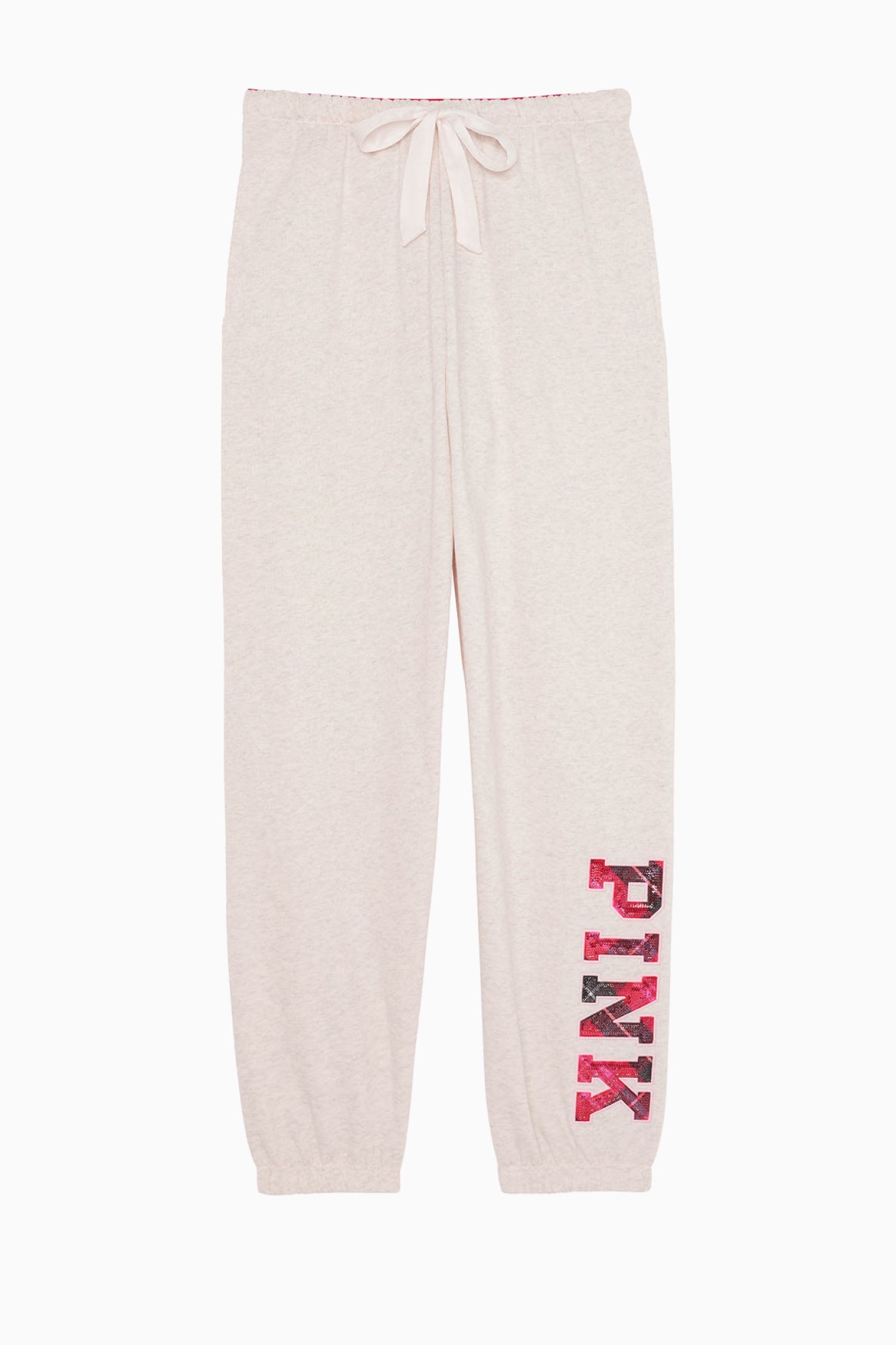 PINK x LoveShackFancy Ivy Fleece Jogger - SNOW HEATHER