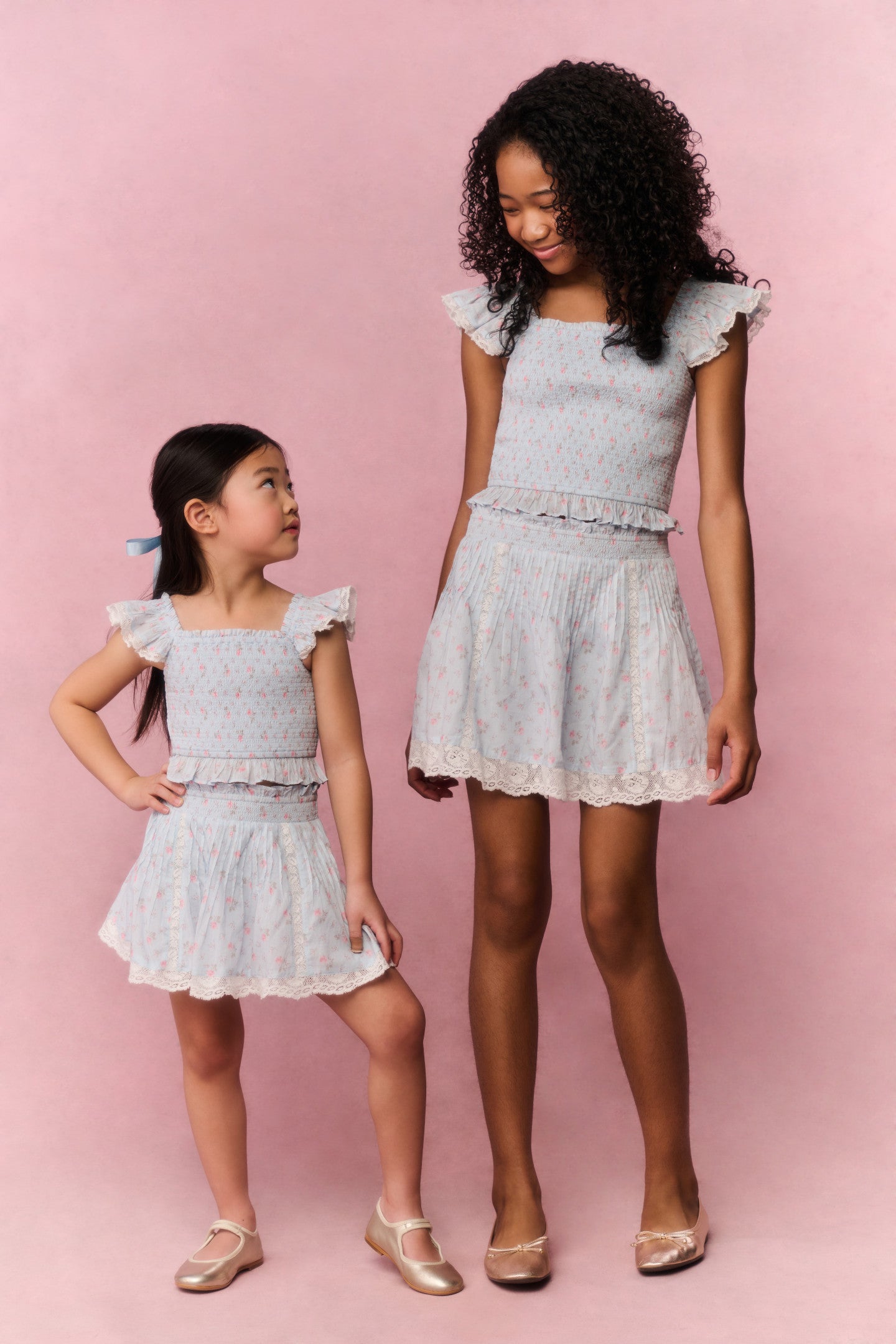 Little Girls Mini Solena Floral Cotton Skirt