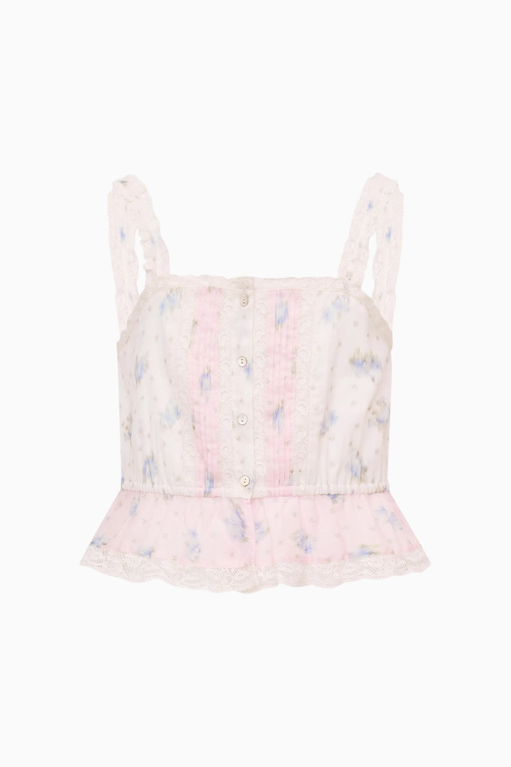 Tween Jessamine Mixed Print Top