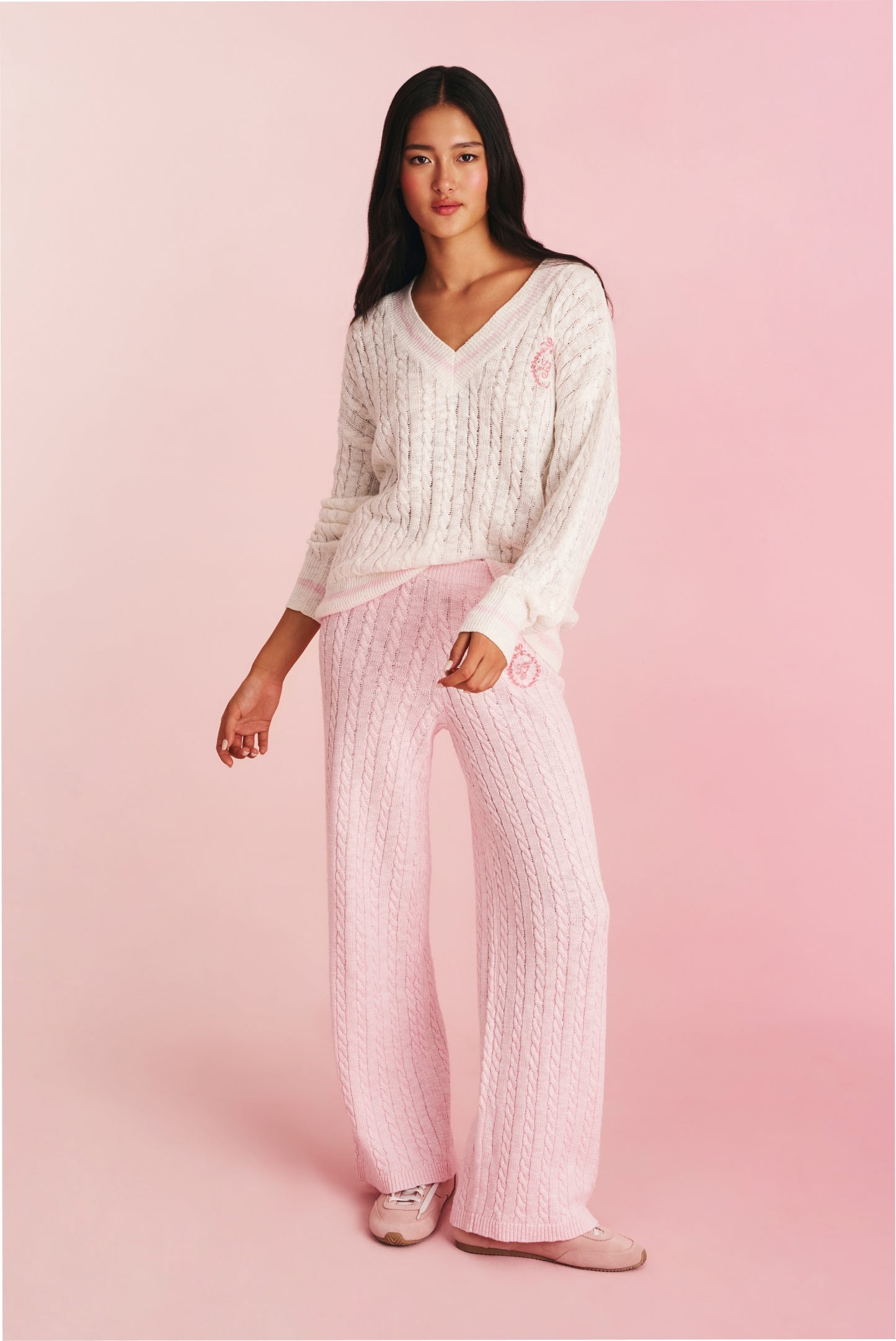 Jessanna Cable Knit Tennis Pullover