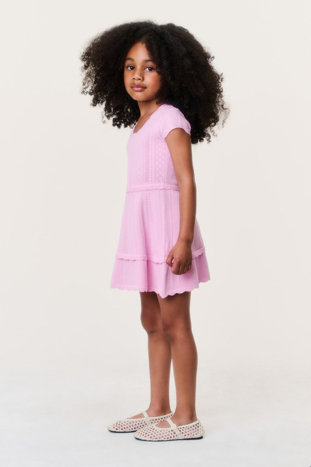 Little Girls Stretch Pointelle Jovie Dress