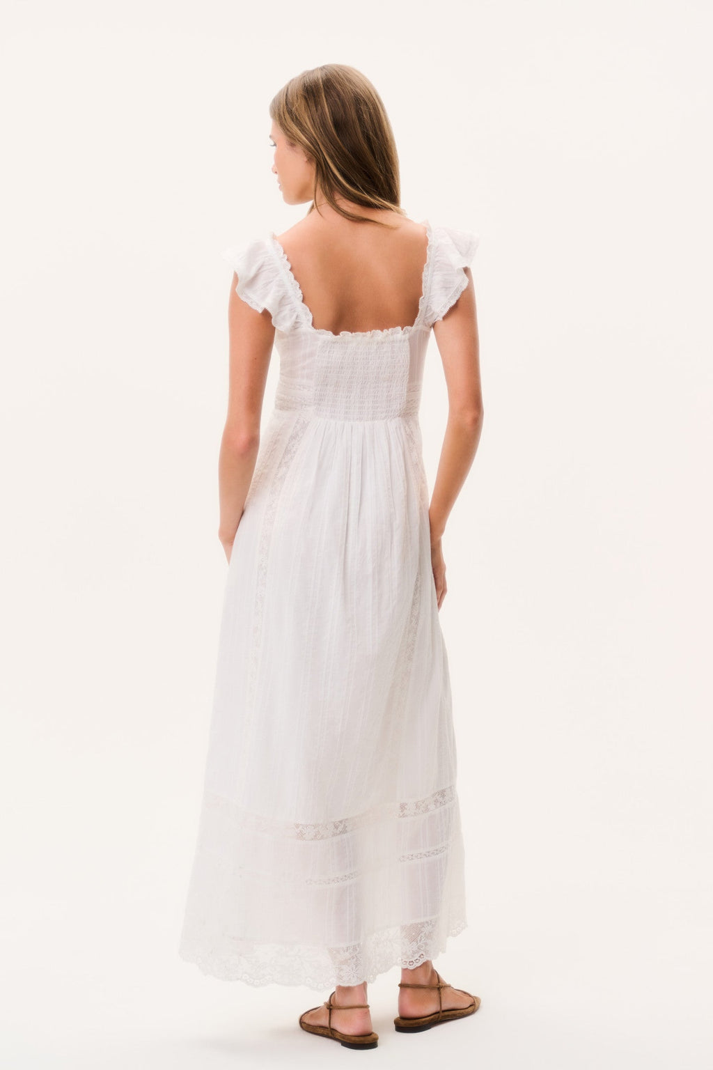 Kailette Cotton Maxi Dress - OPTIC WHITE