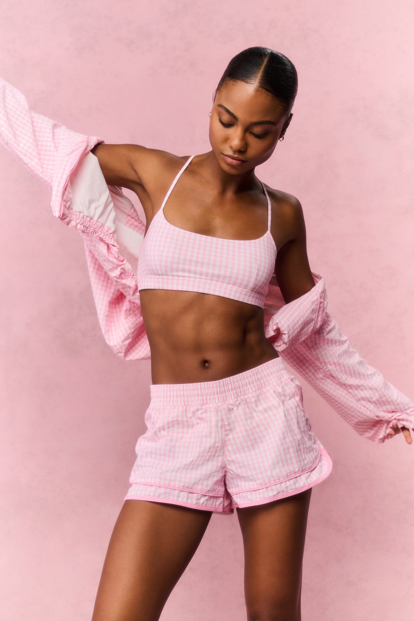 Cadelle Printed Sports Bra - TICKLED PINK