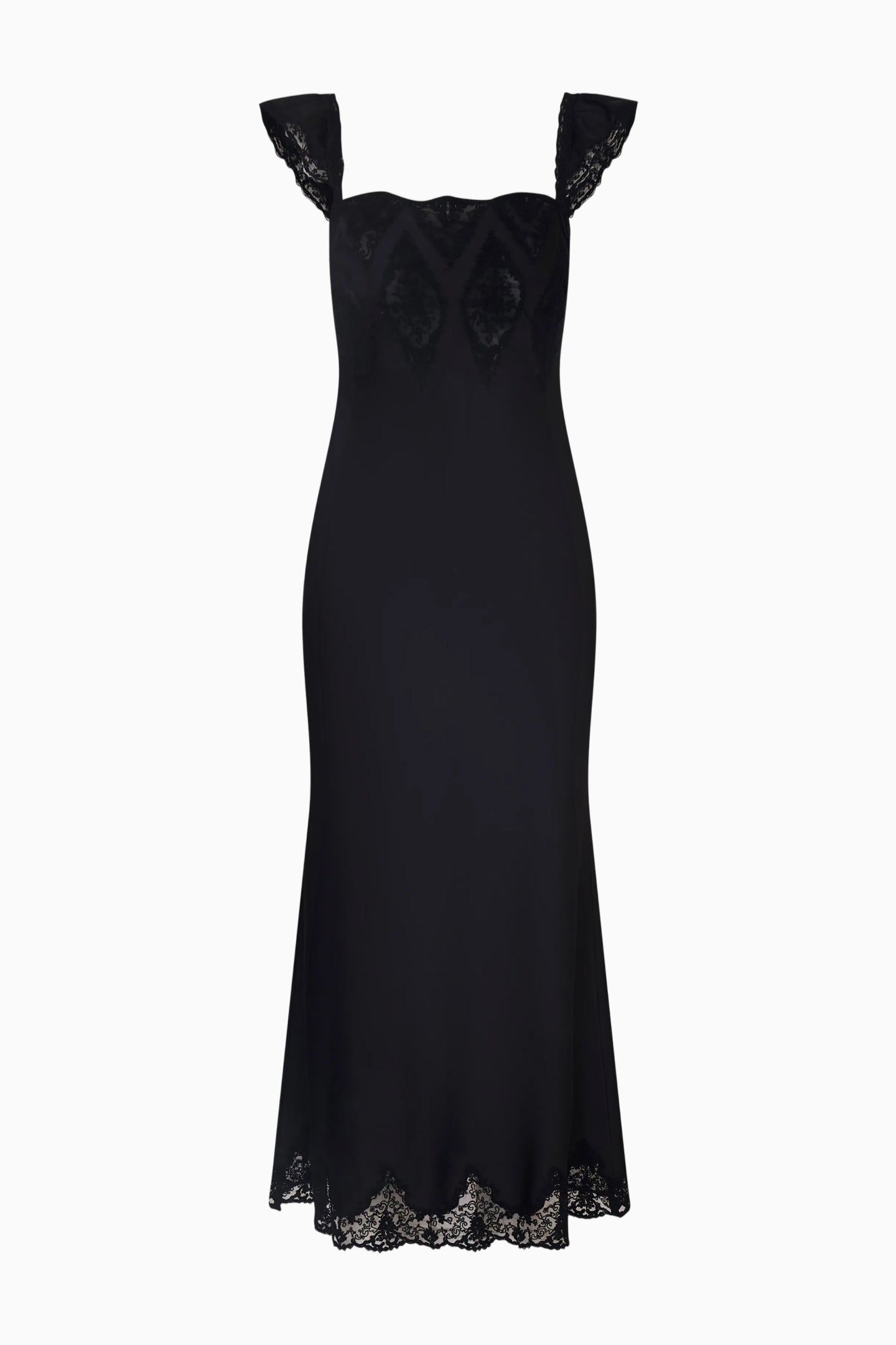 Karmine Lace Ruffled Sleeve Slip Dress