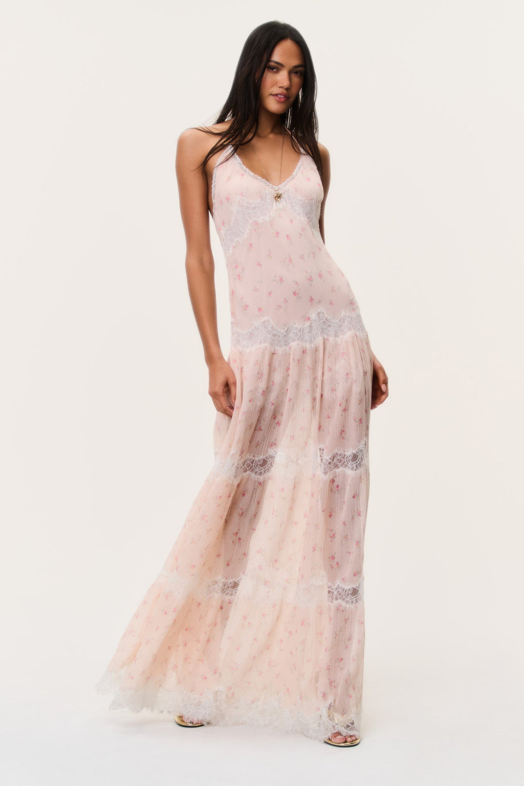 Kieva Floral Cotton-Silk Maxi Dress
