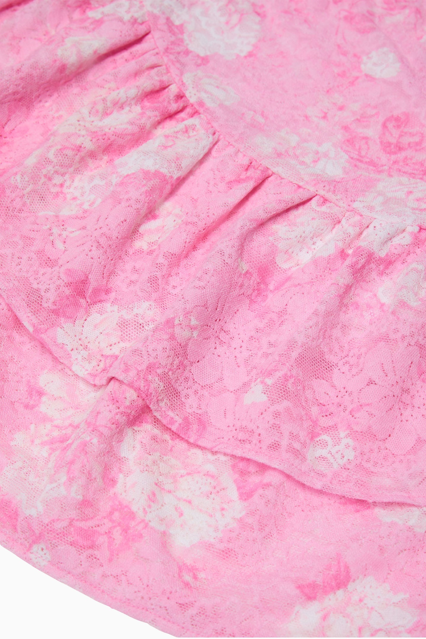 PINK x LoveShackFancy Strapless Lace Mini Dress