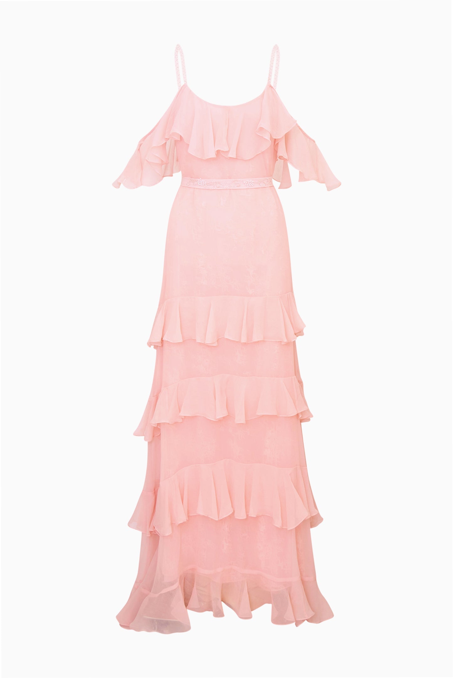 Laelia Floral Chiffon Ruffle Dress