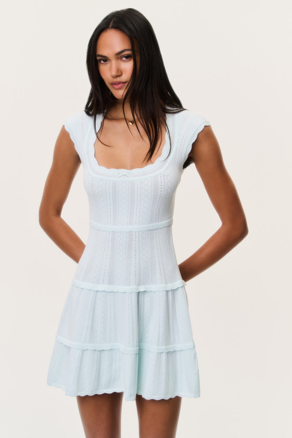 Laighton Stretch Pointelle Mini Dress