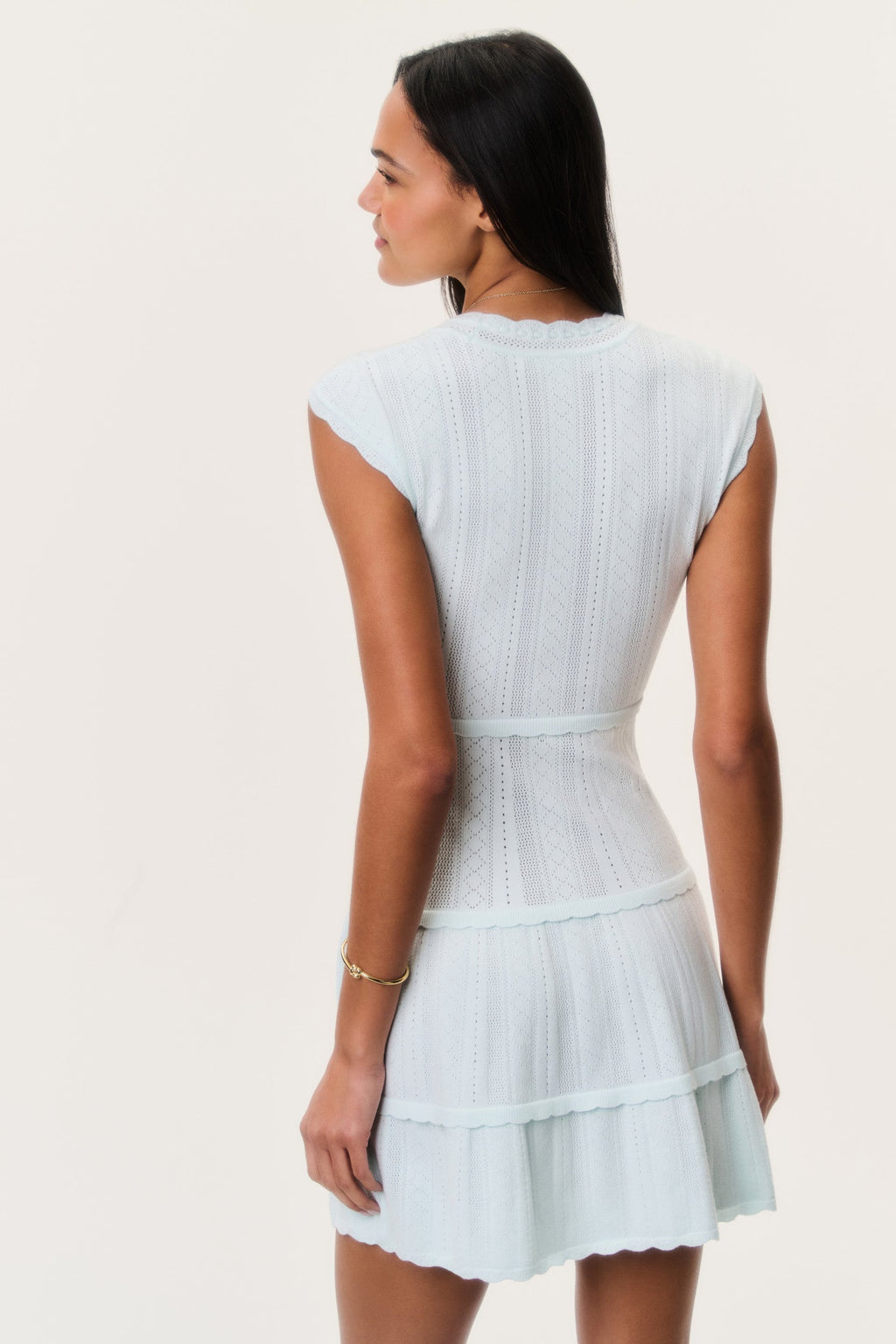 Laighton Stretch Pointelle Mini Dress - DUSTY LAGOON