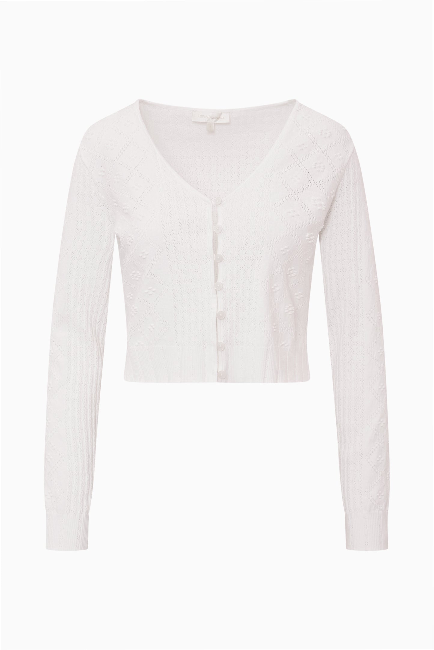 Laken Cotton Pointelle Cardigan