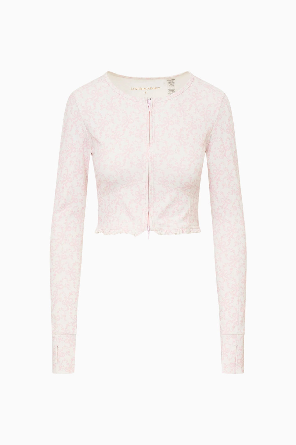 Laudie Bow Print Active Zip-Up