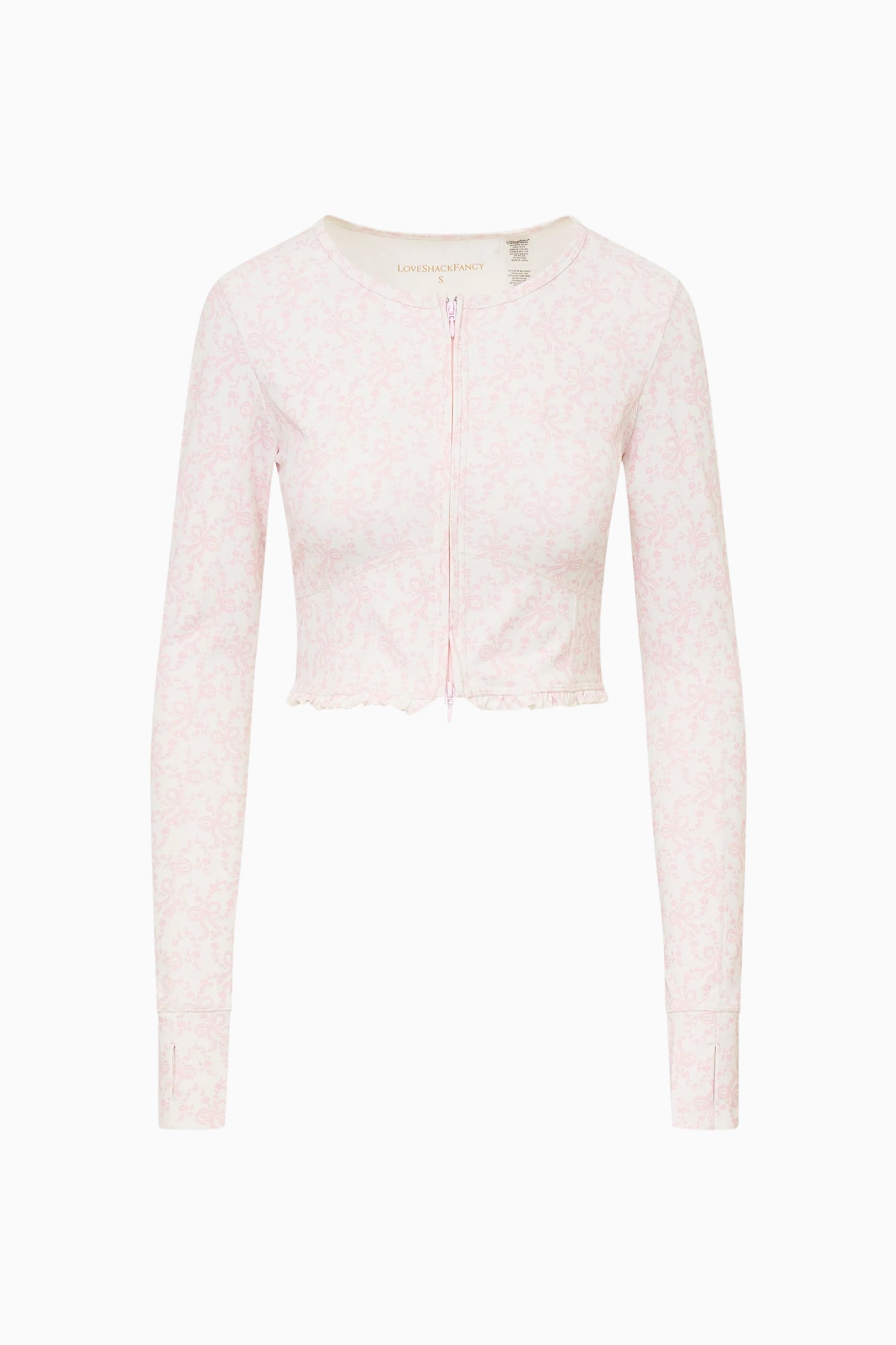 Laudie Bow Print Active Zip-Up