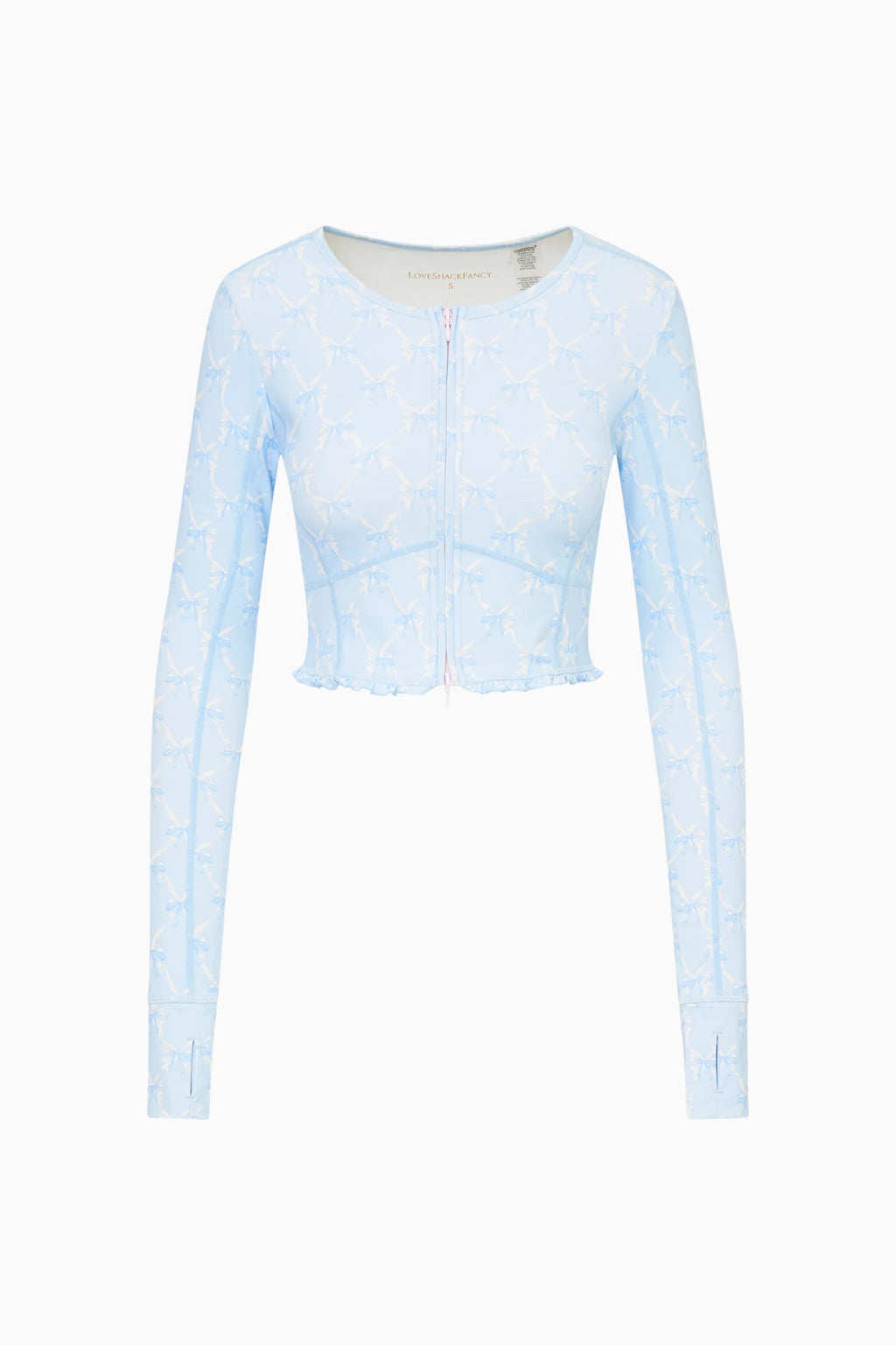 Laudie Bow Print Active Zip-Up