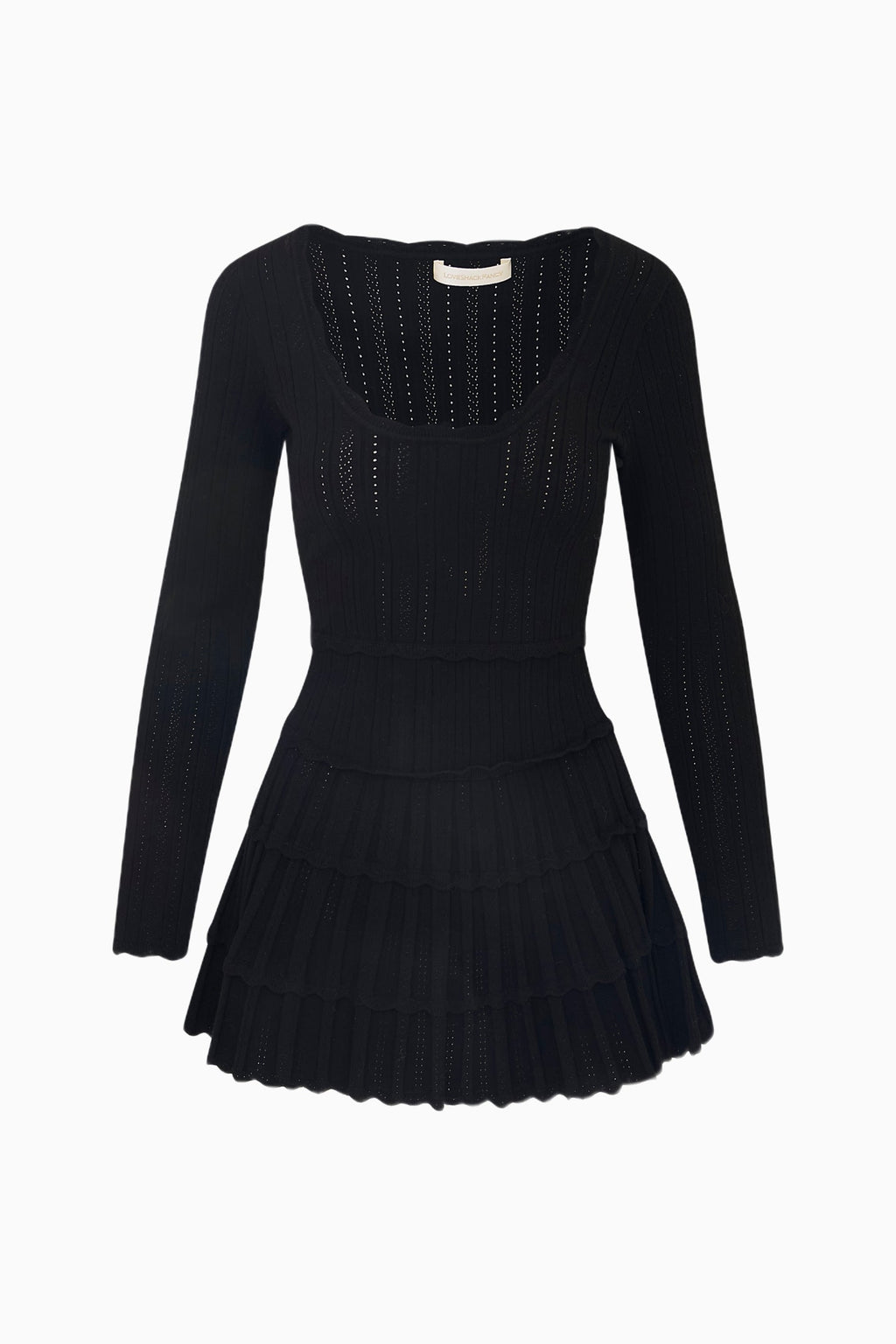 Lavender Stretch Pointelle Mini Dress