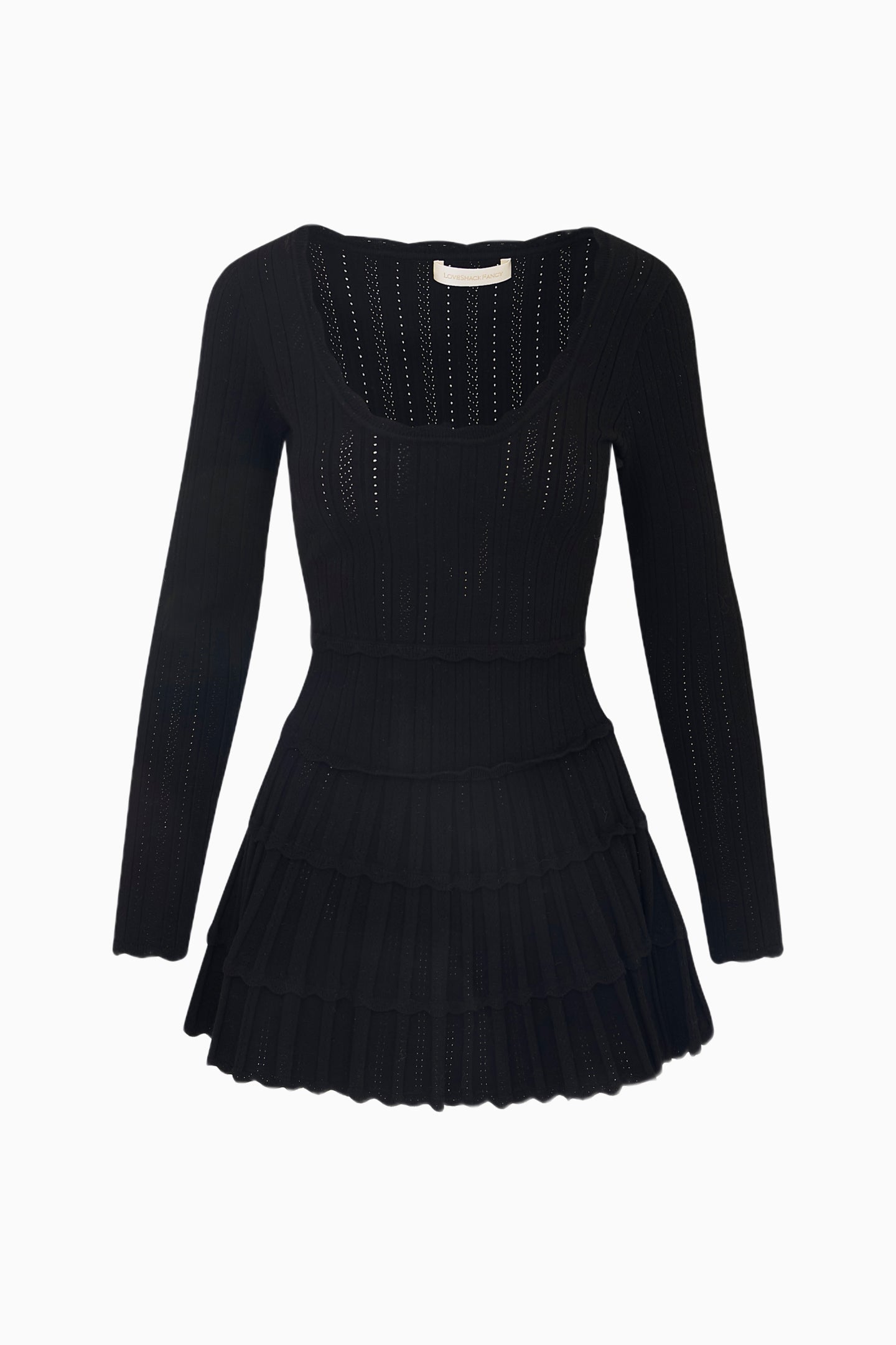 Lavender Stretch Pointelle Mini Dress