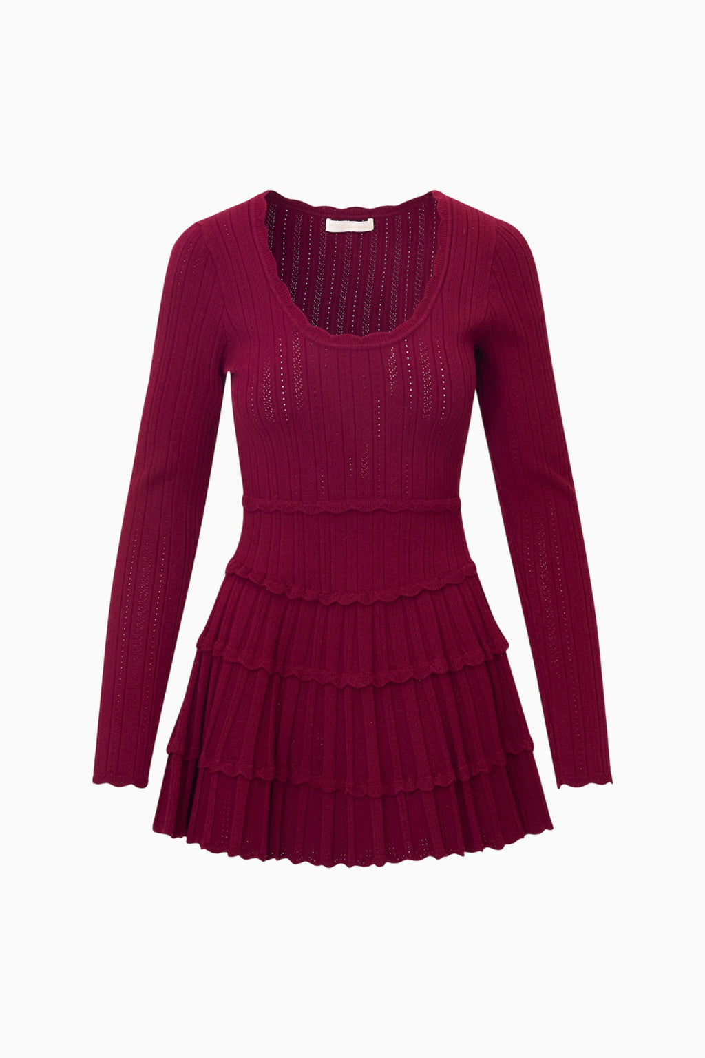 Lavender Stretch Pointelle Mini Dress - SPICED BERRY