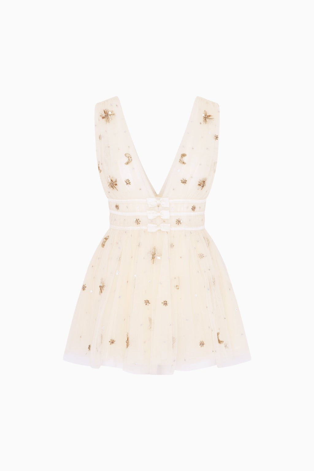 Lawton Celestial Embellished Tulle Mini Dress