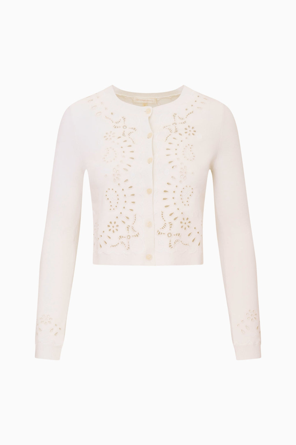 Leda Bandana Eyelet Knit Cardigan