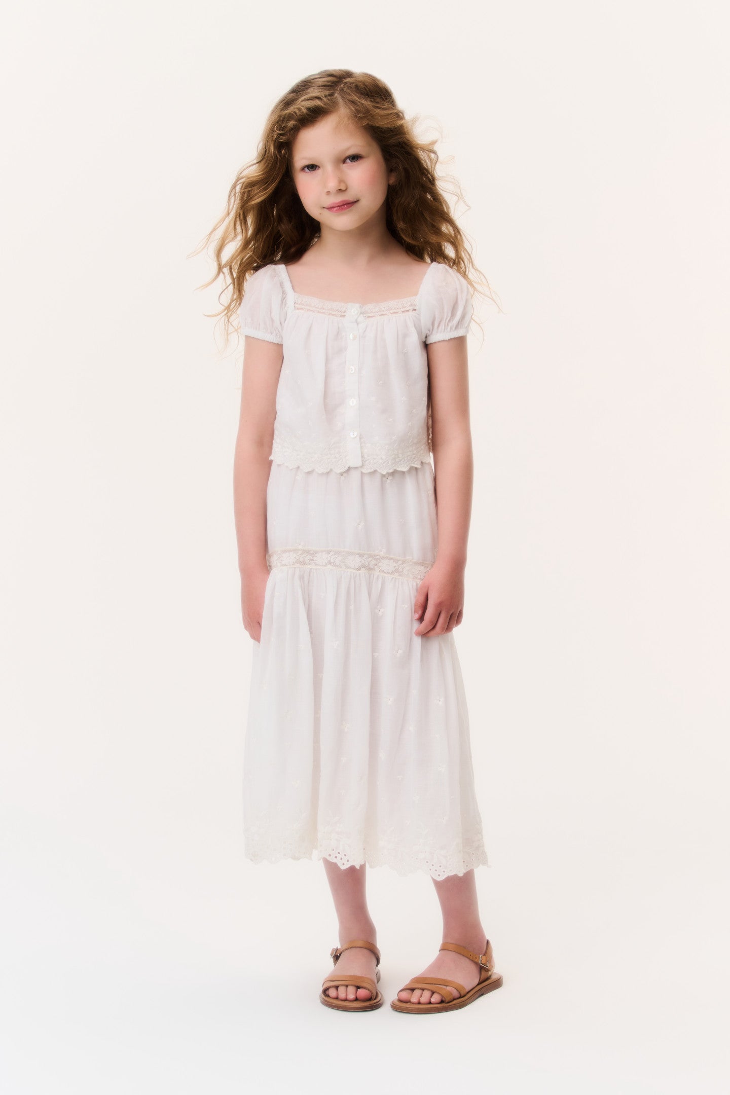 Little Girls Cotton Lace Leonna Top