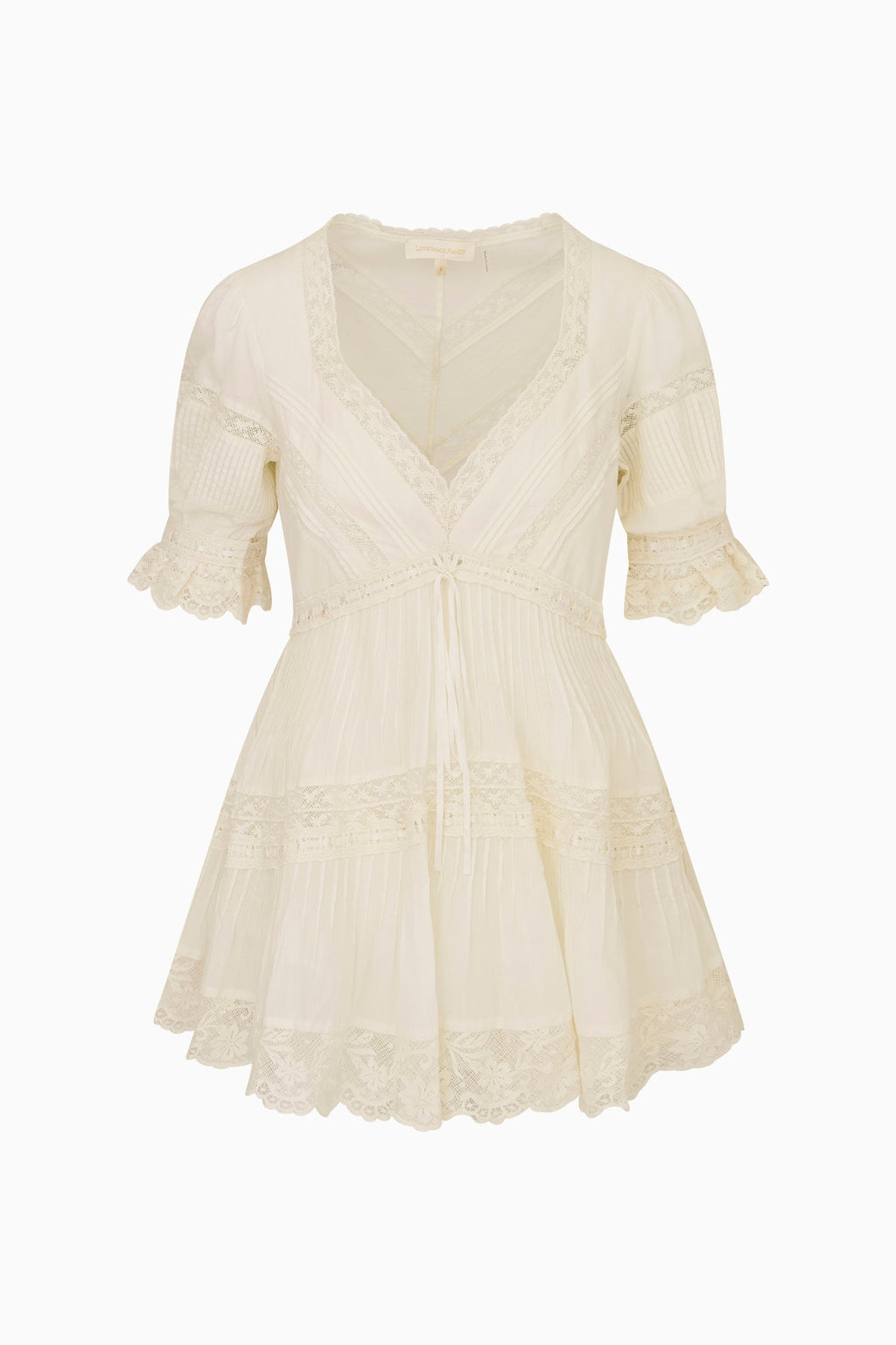 Lilias Cotton Mini Dress - OFF WHITE