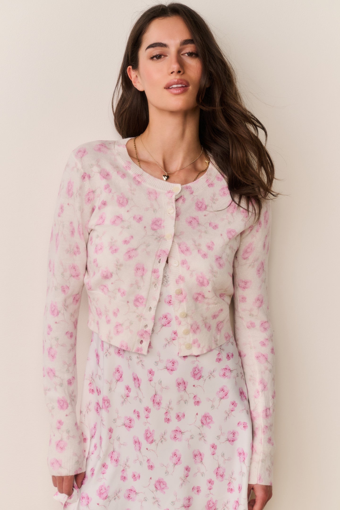 Adeanne Heirloom Print Cotton Cardigan