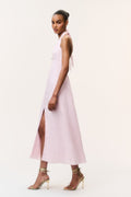 Lovis Linen Halter Maxi Dress - POTPOURRI PINK
