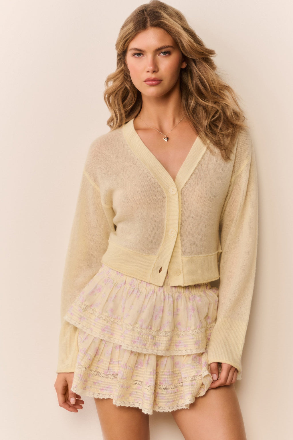 Blooming Floral Ruffle Mini Skirt