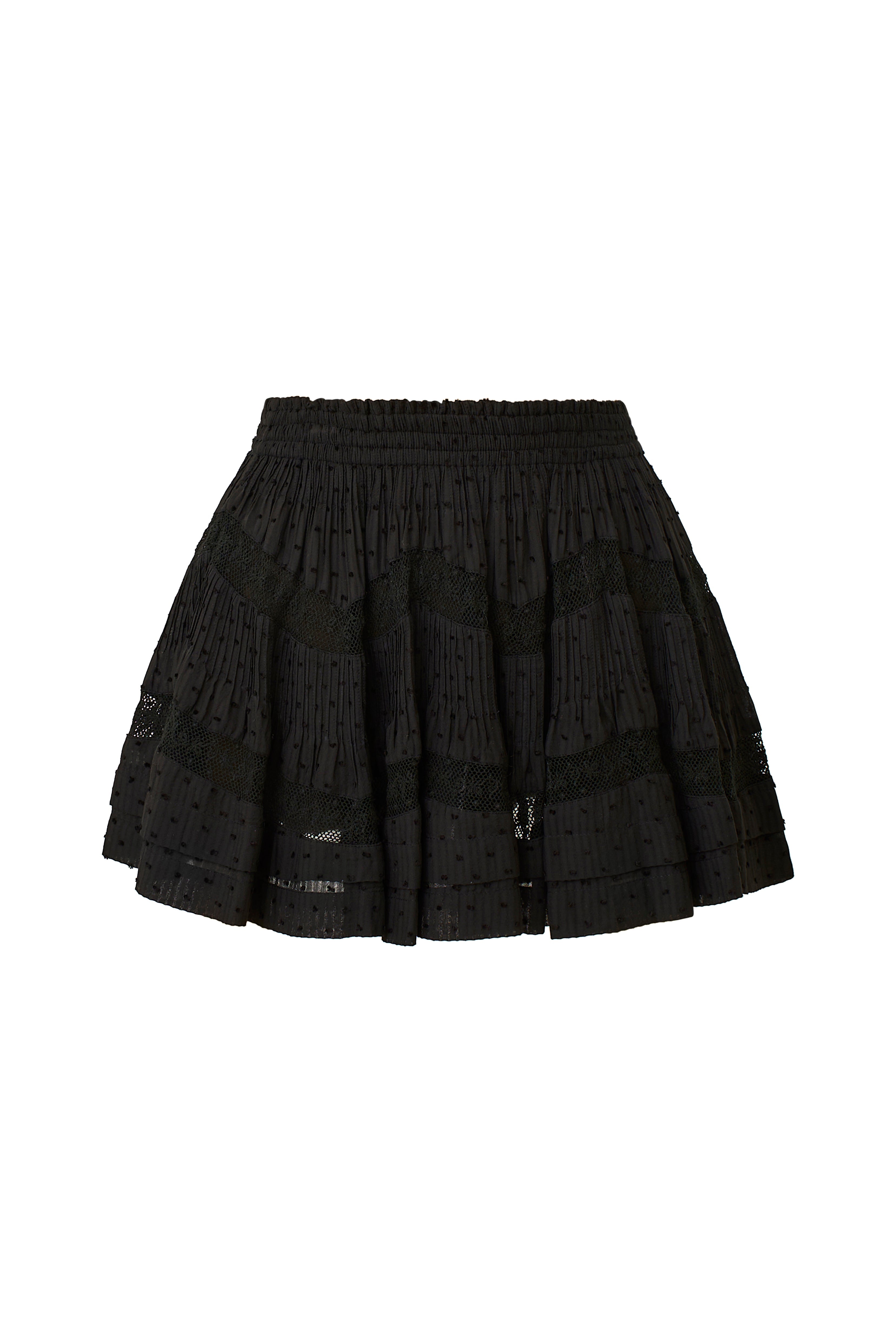 Lorianne Floral Mini Skirt - BLACK