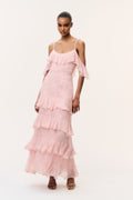 Laelia Floral Chiffon Ruffle Dress