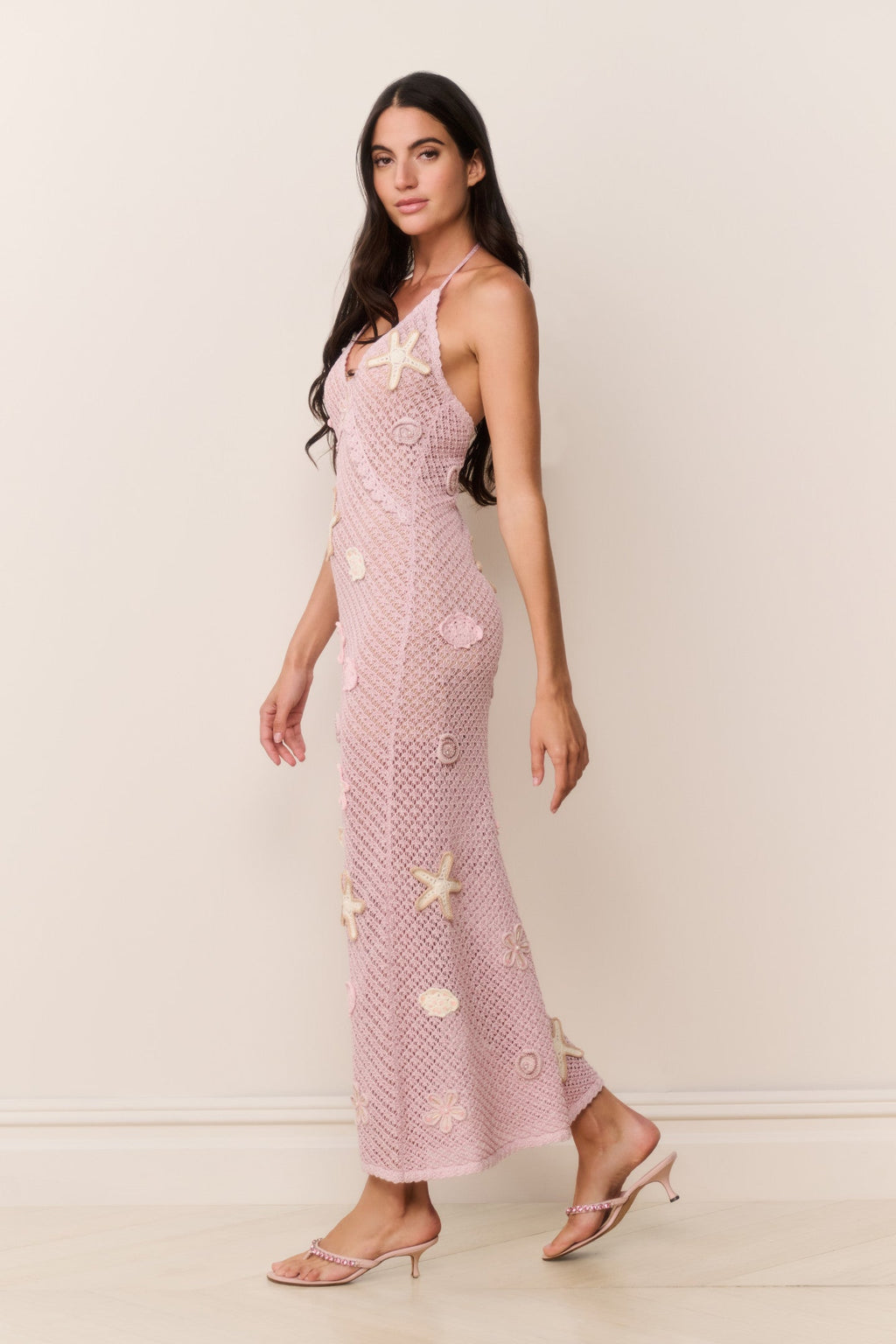 Macie Beaded Crochet Maxi Dress