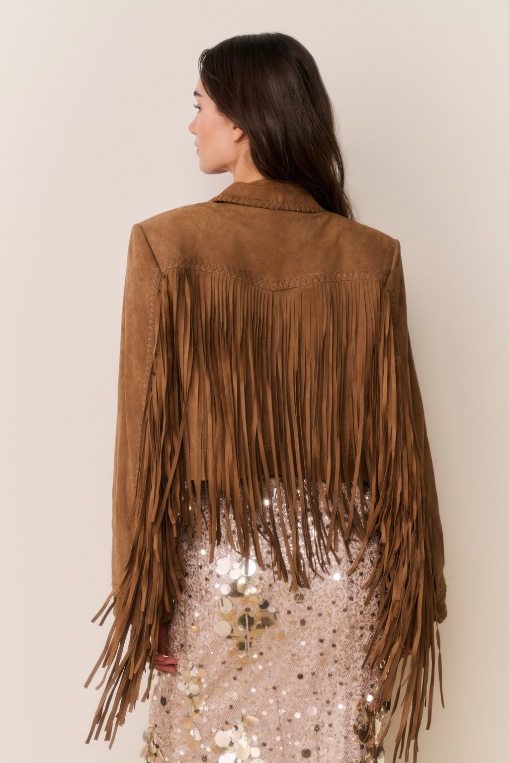 Maelis Suede Fringe Jacket