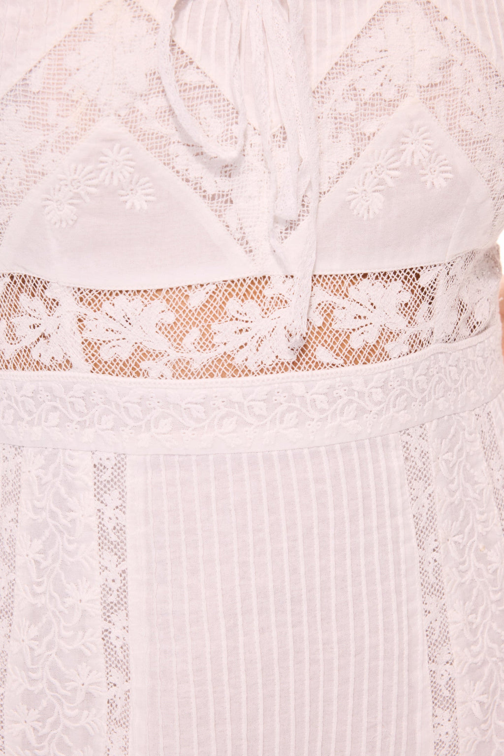Maera Cotton Lace-Trimmed Mini Dress