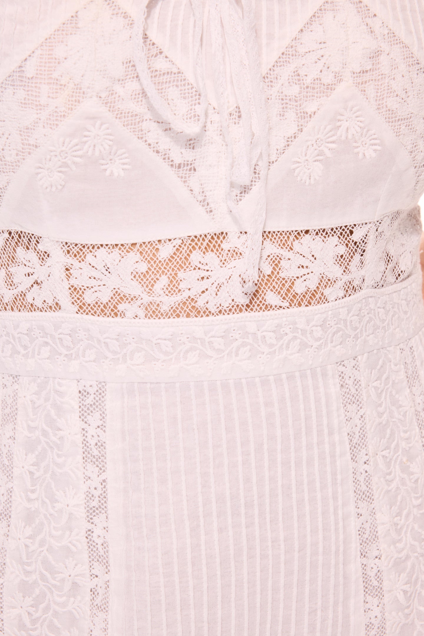 Maera Cotton Lace-Trimmed Mini Dress